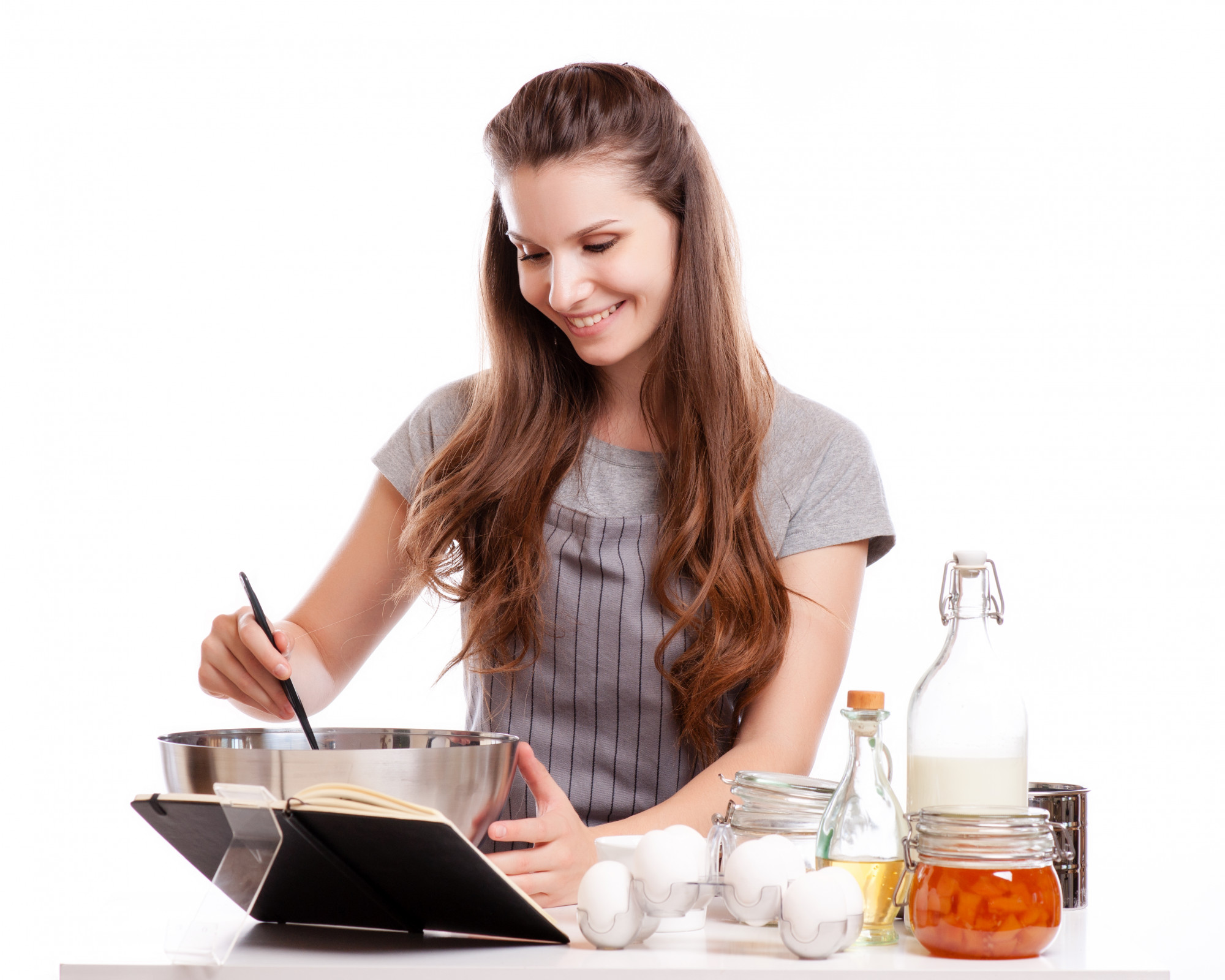 Student cooking during live session